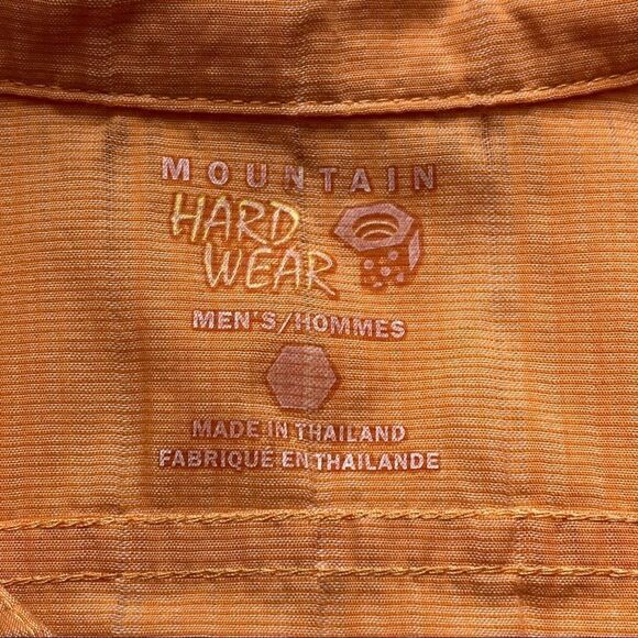 Mountain Hardwear Orange Short Sleeve Button Down Shirt - Picture 3 of 13